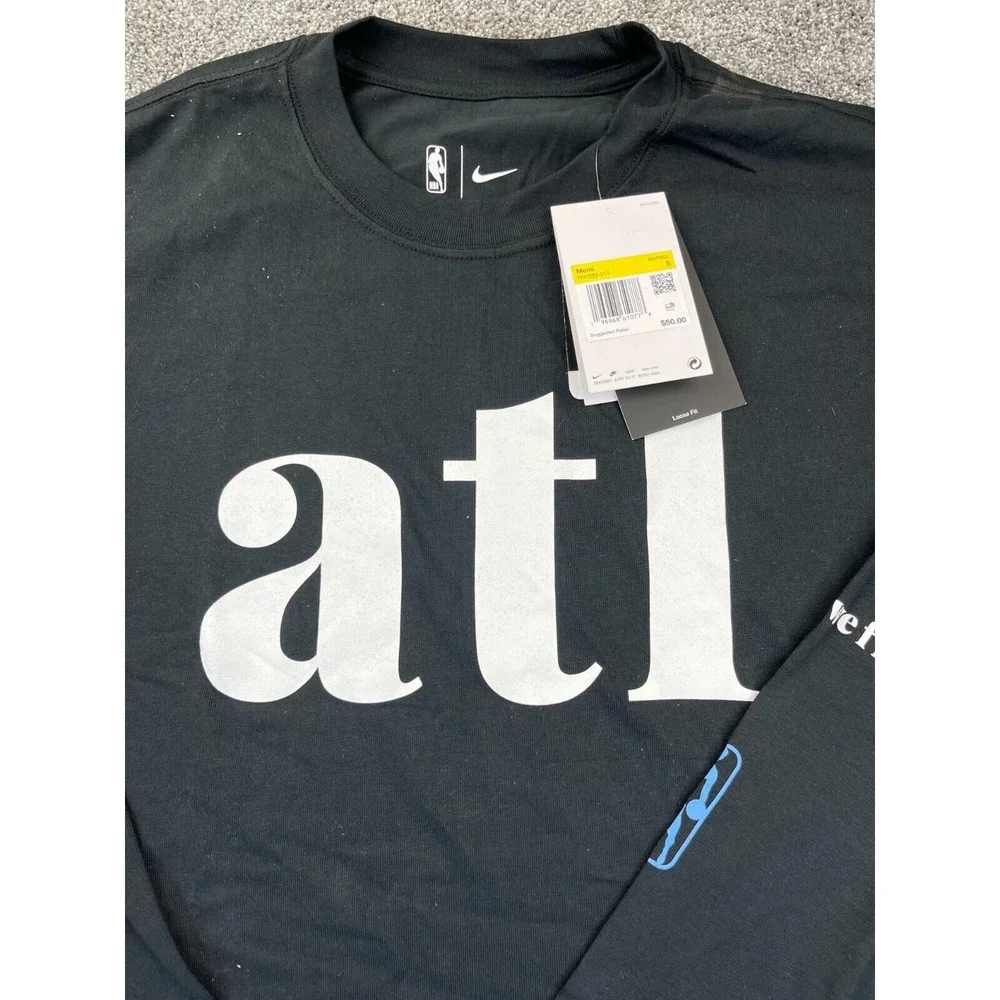 Nike Atlanta Hawks 2023/24 City Edition Long Sleeve T-shirt Size Small NEW NWT‎